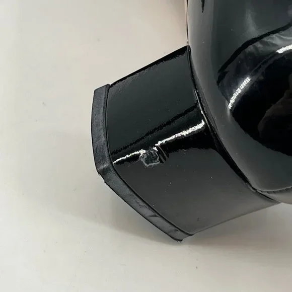 Prada Black Patent Leather Heels with Bow AccentSize 38EU